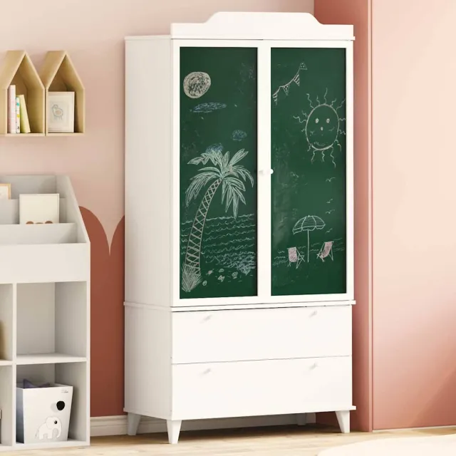 vidaXL Creatieve opslag voor kinderen ROROS Wit 90 x 45 x 180 cm
