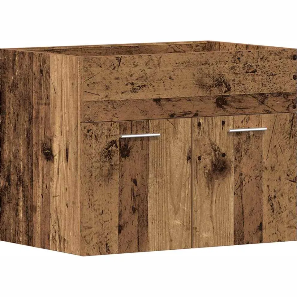 vidaXL Wastafelkast 60x38,5x46 cm bewerkt hout oud houtkleurig Bruin