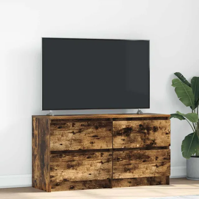 vidaXL Tv-meubel 100x35x54 cm bewerkt hout gerookt eikenkleurig, foto 2