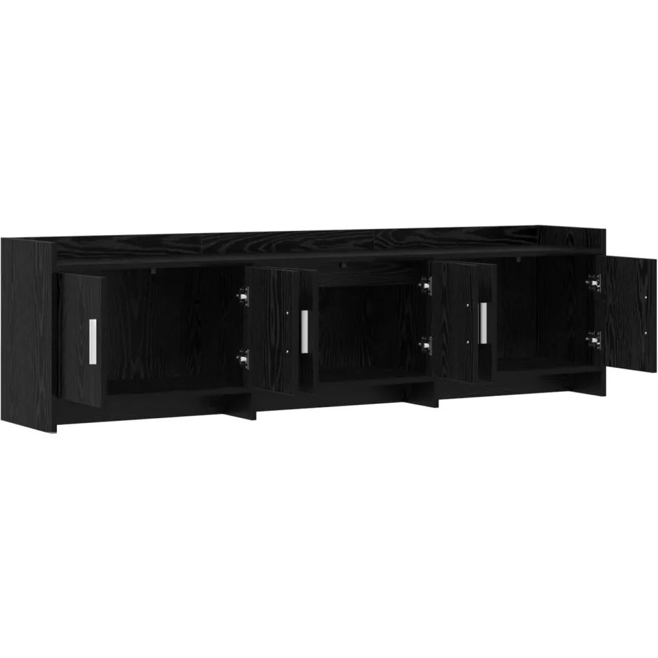 vidaXL TV-kast 168 x 33 x 47 cm Zwart eiken Bewerkt hout, foto 4