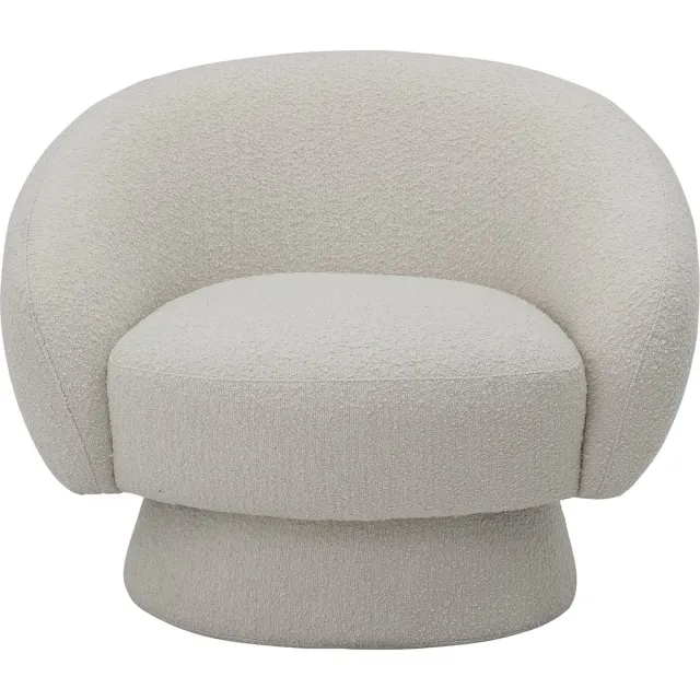 Bloomingville Ted Loungestoel - Wit - Polyester