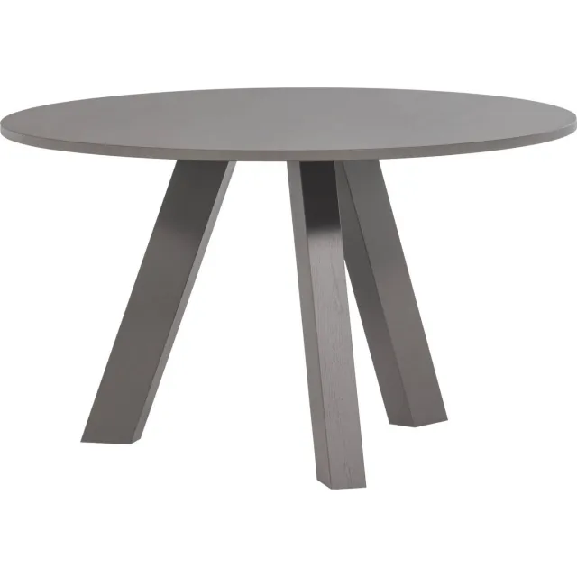 WOOOD Rhonda Eettafel Ø120 CM - Eiken - Bordeauxrood - 75x129x129 warm grey