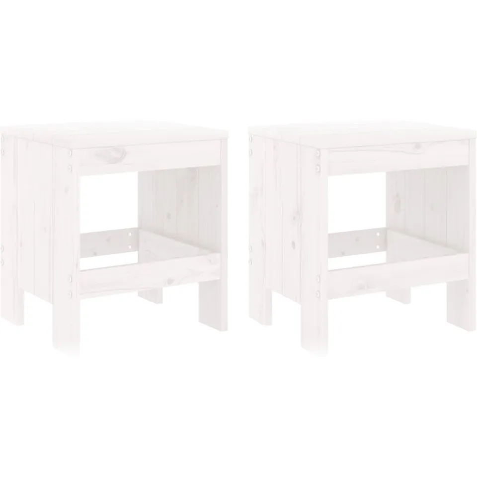 vidaXL 3-delige Bistroset massief grenenhout wit