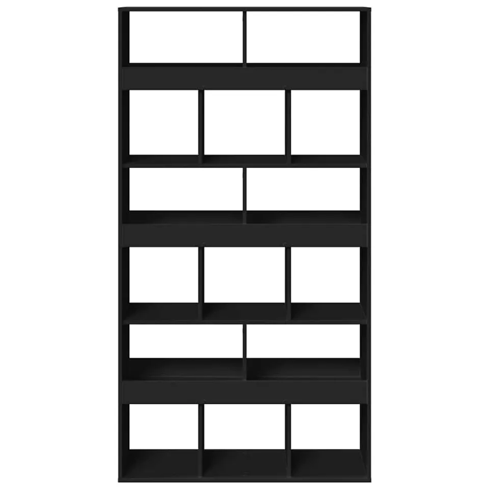 vidaXL Kamerscherm 100x33x187,5 cm bewerkt hout zwart, foto 3