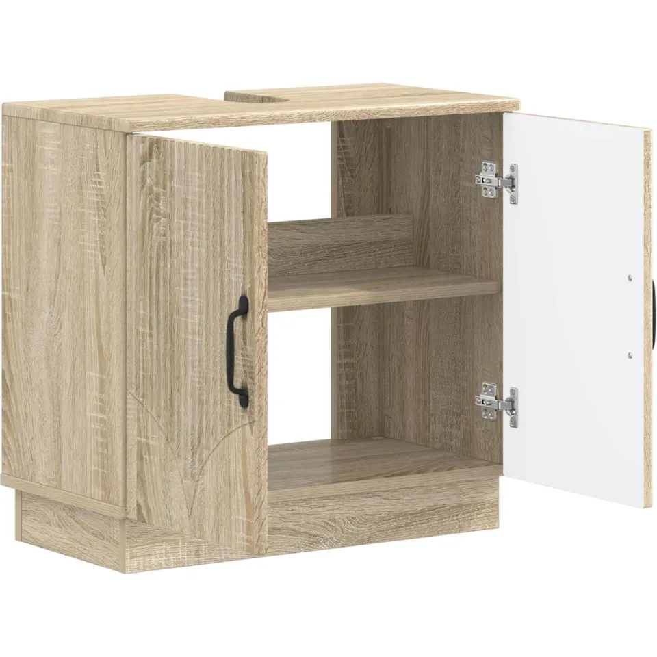 vidaXL Badkamer wastafelkast HOORN Sonoma Eiken 59,5 x 31,5 x 56 cm Bruin