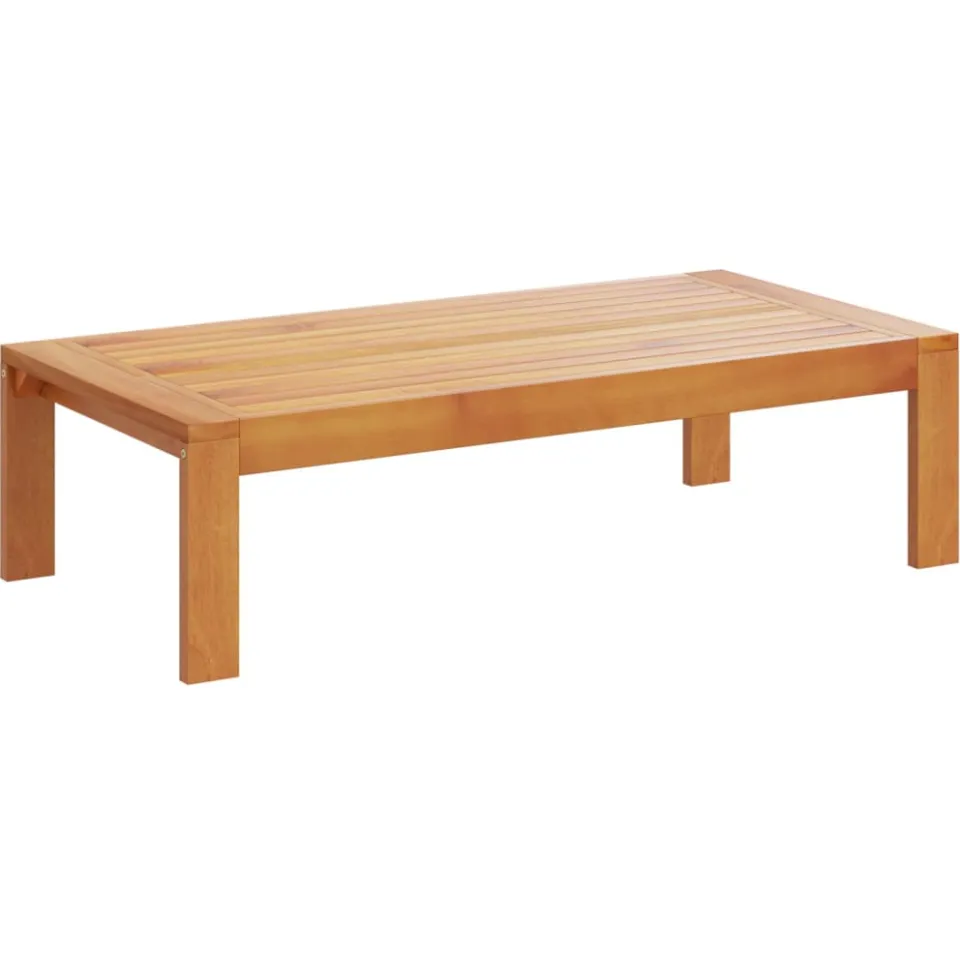 vidaXL 5-delige Loungeset met kussens massief acaciahout crème, foto 4