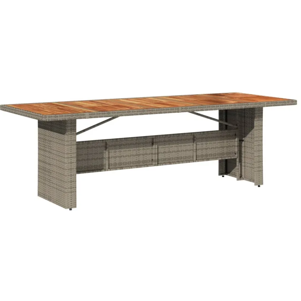 vidaXL 11-delige Bistroset met kussens poly rattan grijs, foto 4