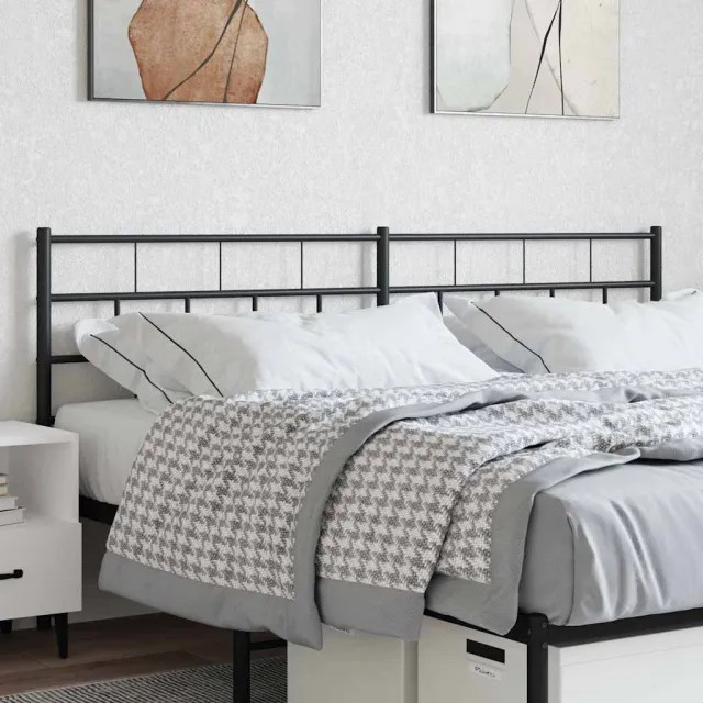 vidaXL Vervangend hoofdbord 160 cm metaal zwart
