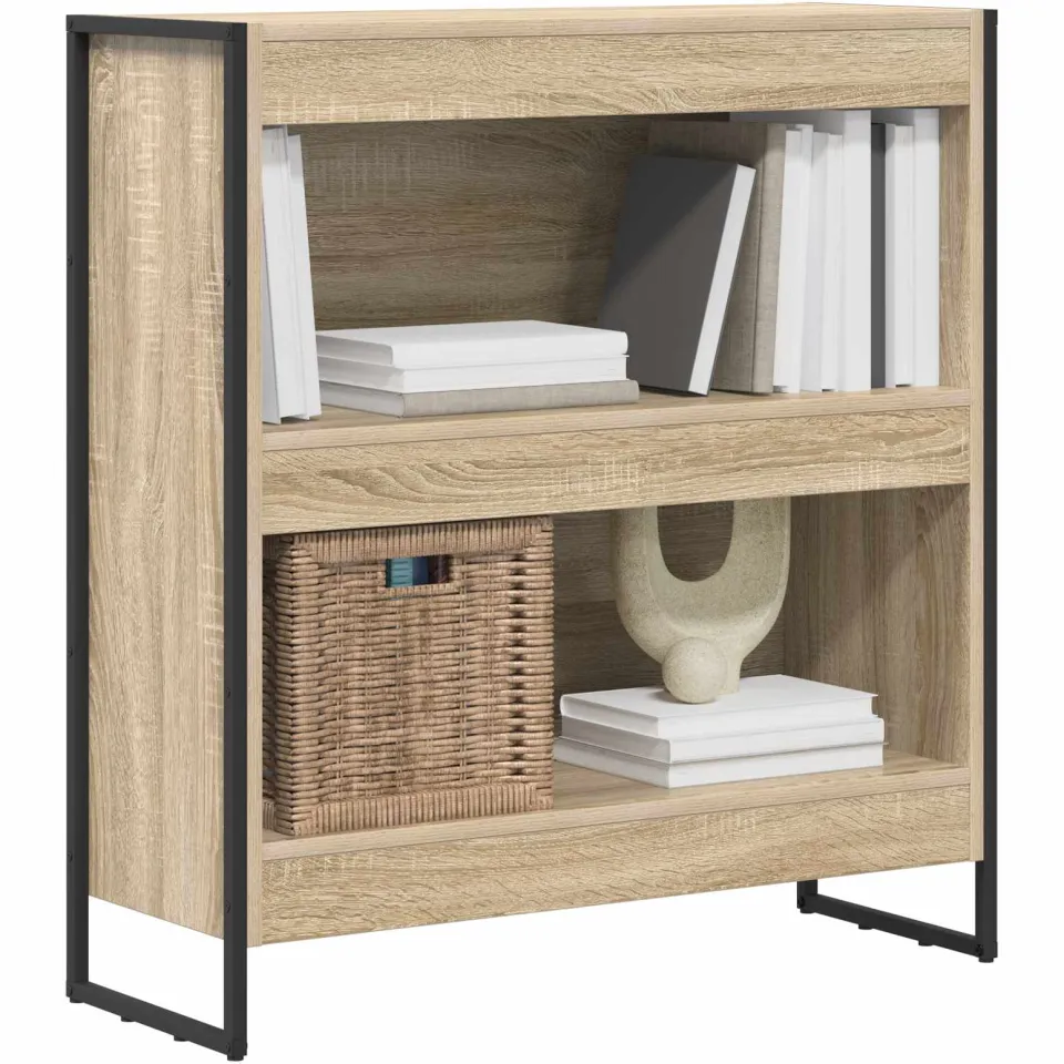 vidaXL Boekenkast 80 x 30 x 86,5 cm Bewerkt hout Sonoma Bruin