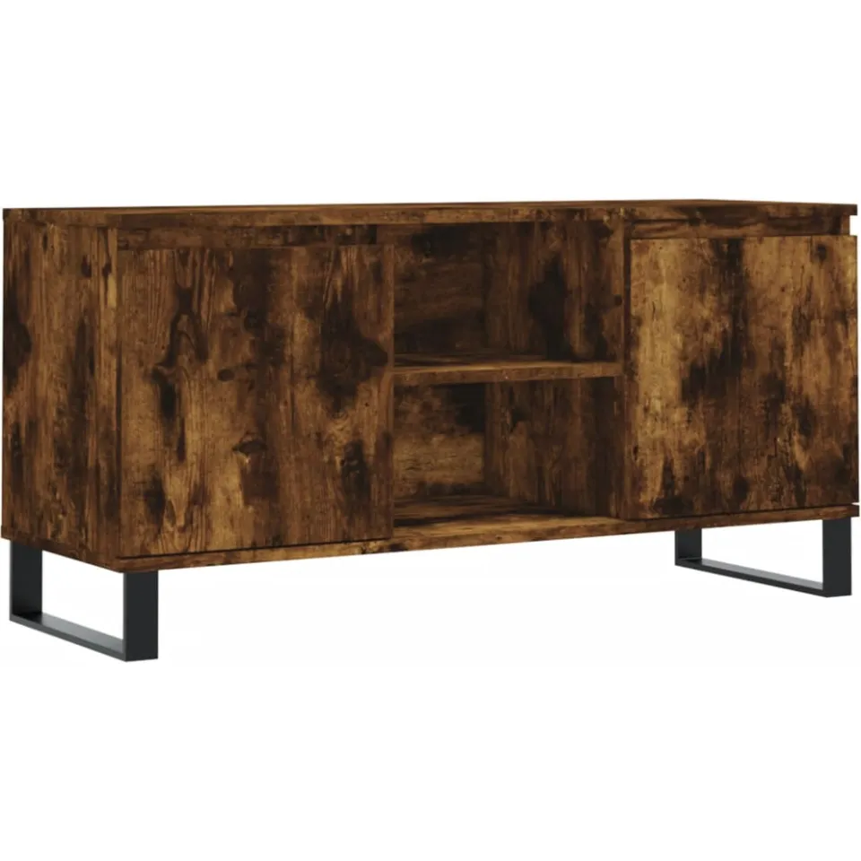 vidaXL Tv-meubel 104x35x50 cm bewerkt hout gerookt eikenkleurig, foto 3