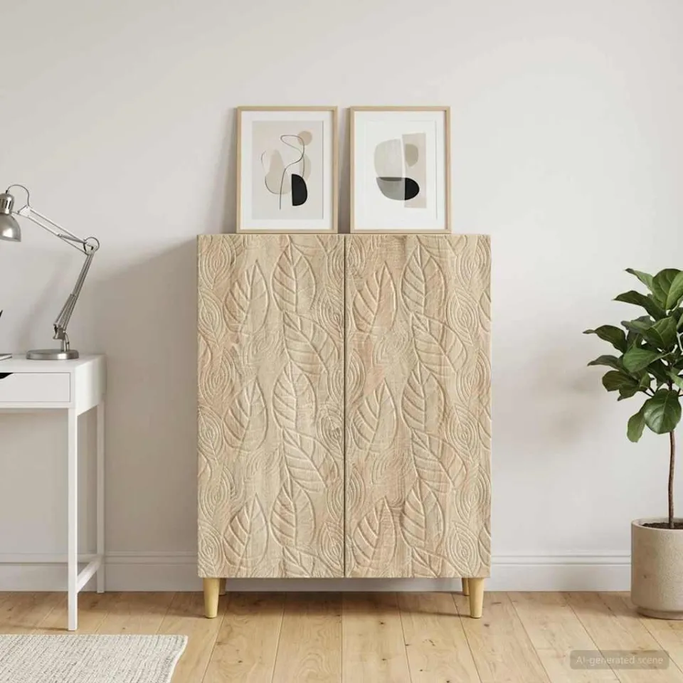 vidaXL Dressoir Sonoma Eiken 66 x 34,5 x 90 cm Bewerkt hout, foto 2