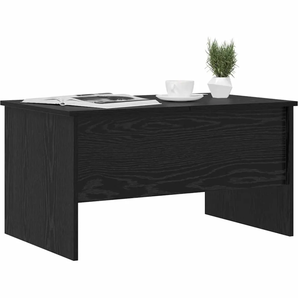 vidaXL Salontafel Zwart Eiken 102 x 50,5 x 46,5 cm Bewerkt hout