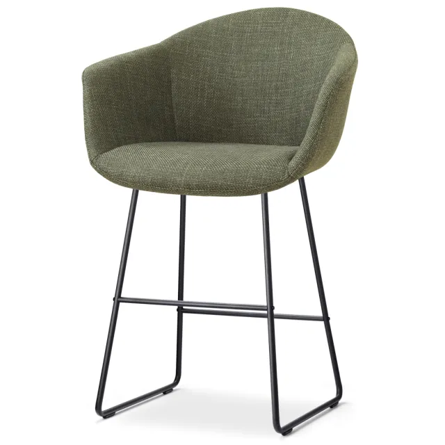 Nolon Nino-Otis barkruk forestgroen - zwart onderstel - 65 cm