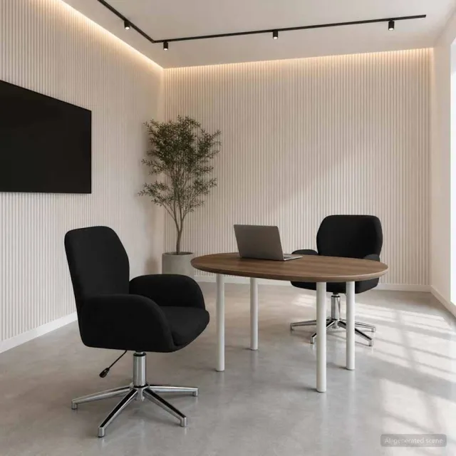 vidaXL Draaiende Bureaustoelen 2 st Stof 54 x 58 x 90 cm Zwart