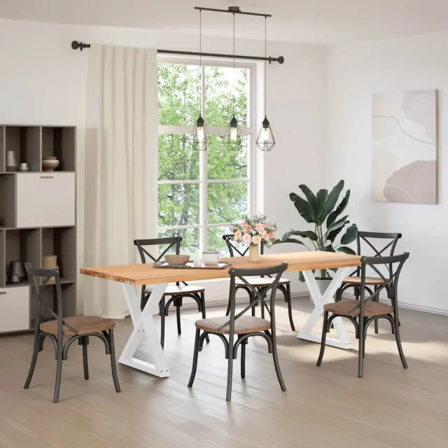 vidaXL Eettafelpoten 2 st 80x(72-73,3) cm staal wit