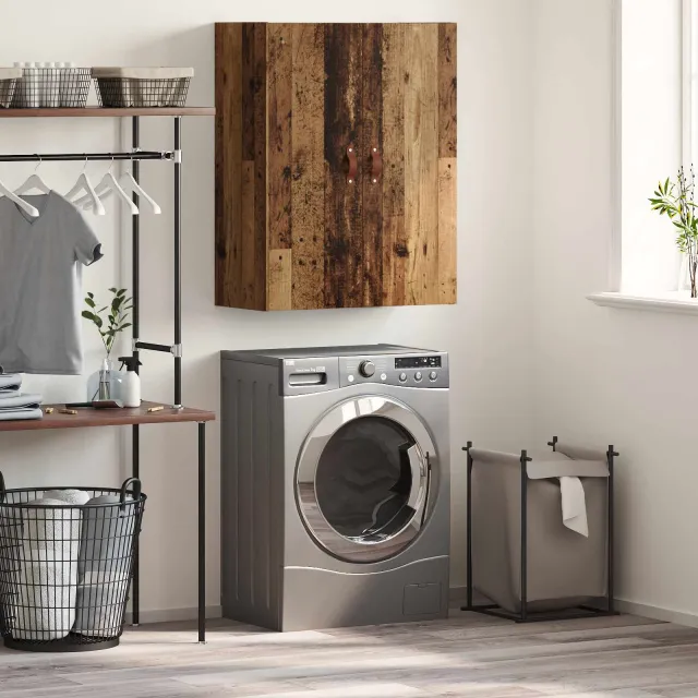 vidaXL Wandkast Oudhout 69,5 x 34 x 90 cm Bewerkt hout bruin, foto 2