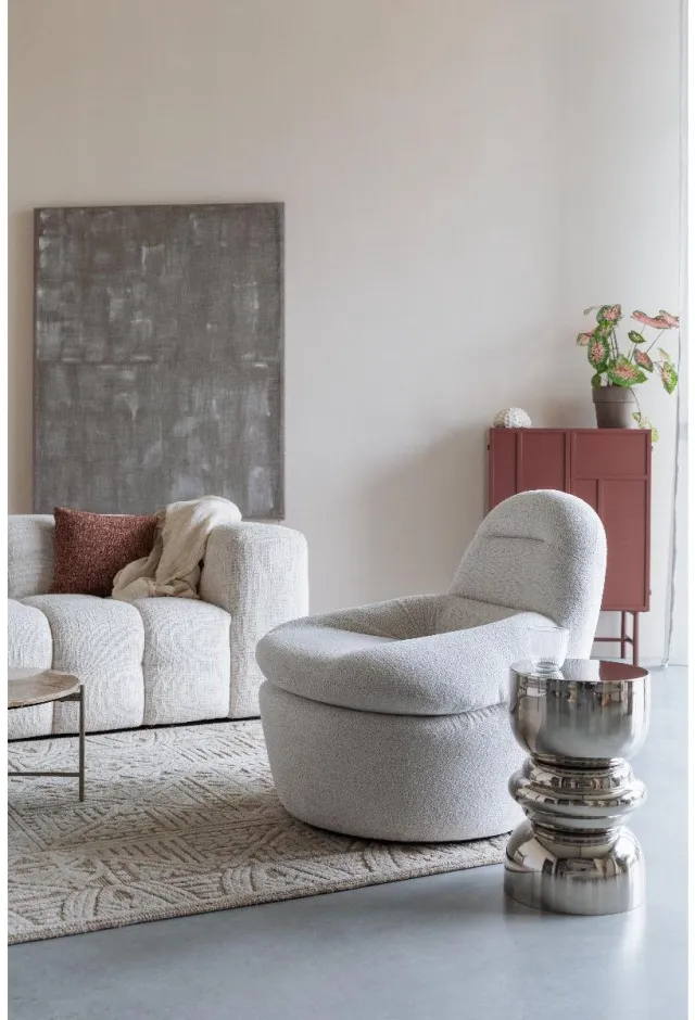 Puur Ariel draaifauteuil - off-white Ivoor