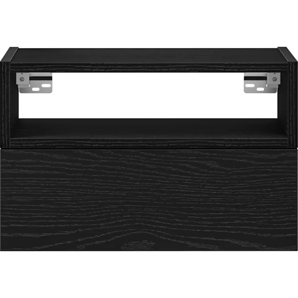 vidaXL Nachtkastje wandgemonteerd 45x26x28,5 cm zwart, foto 4