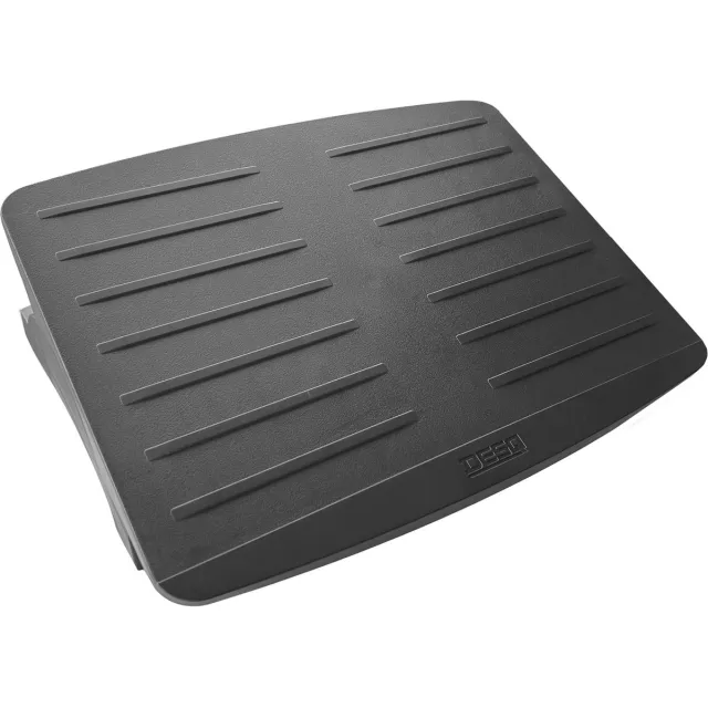 Desq 60071 Voetensteun - Hoogte 90 mm - Groot platform - Traploos Kantelbaar 0-20° - Dutch Design - Zwart