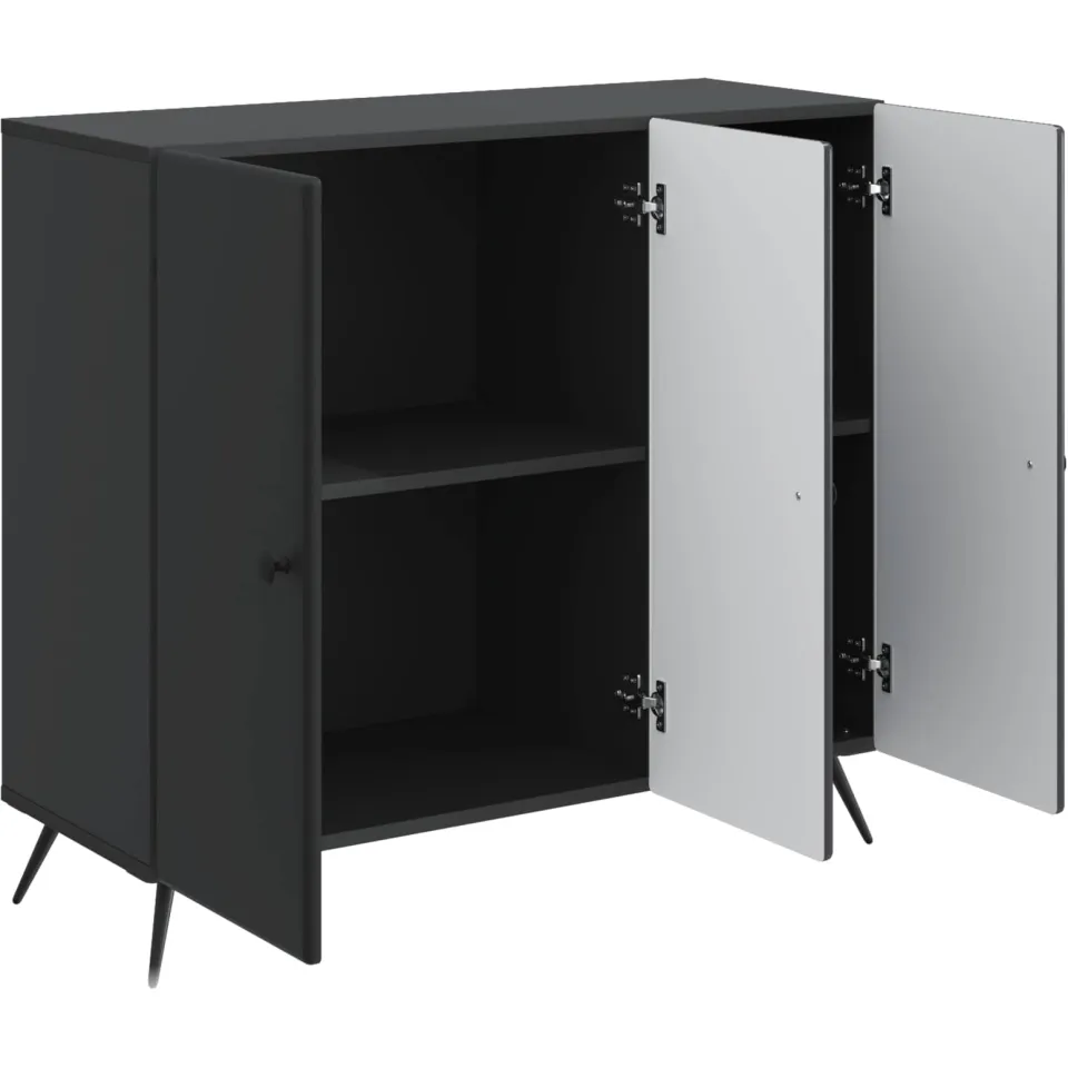vidaXL Dressoir Zwart 89 x 34,5 x 80 cm Bewerkt hout, foto 3
