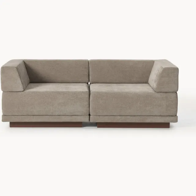 Westwing Collection Modulaire bank Colin (2-zits) Bruin, Taupe