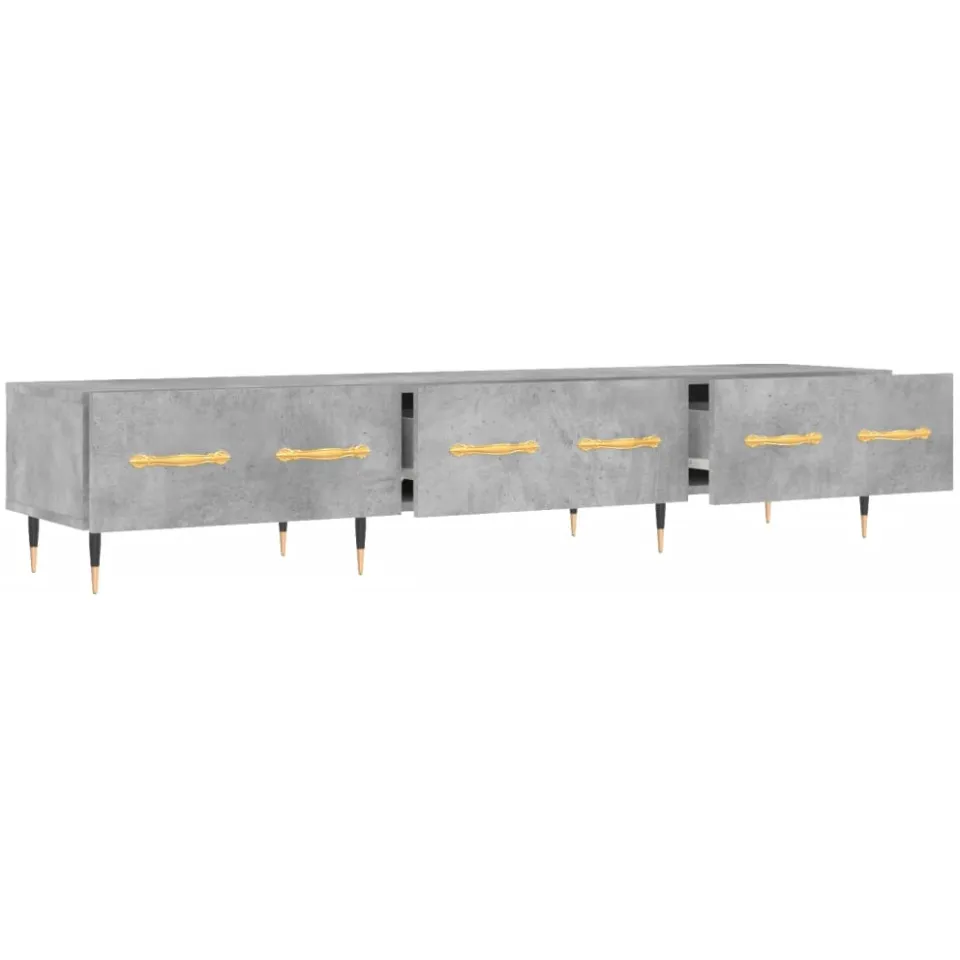 vidaXL Tv-meubel 150x36x30 cm bewerkt hout betongrijs grijs, foto 3