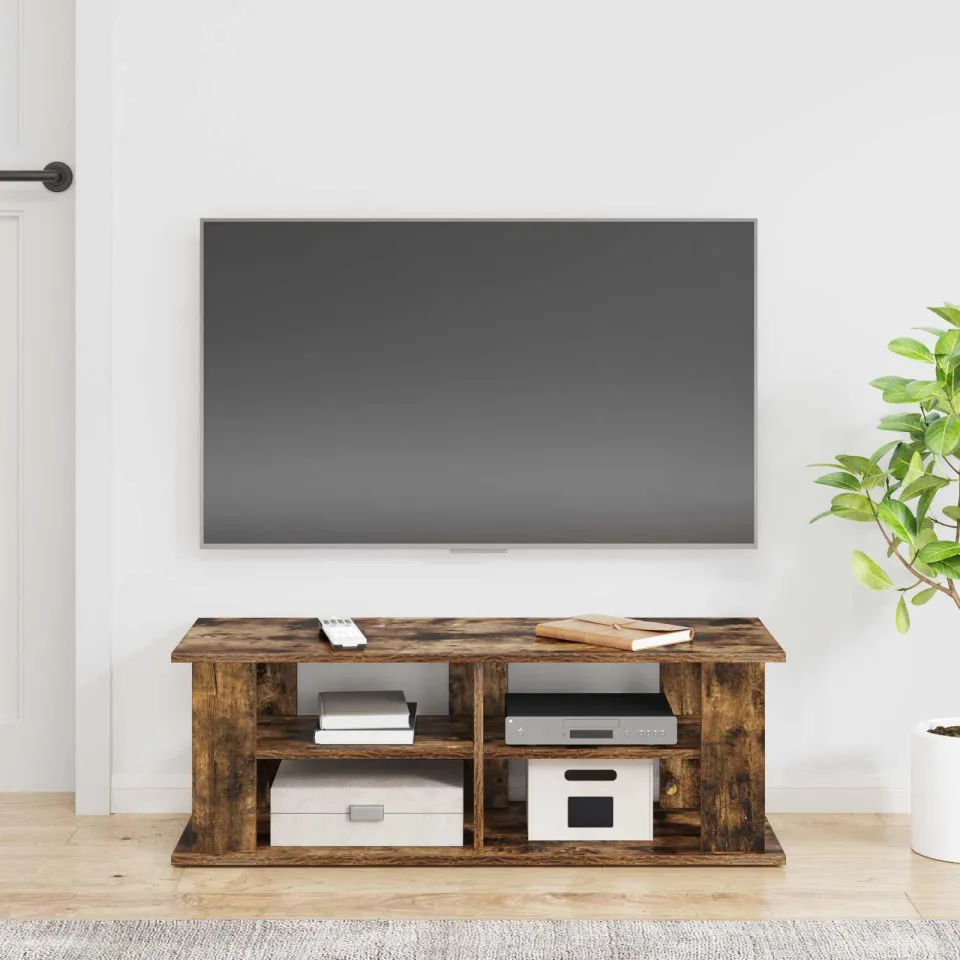 vidaXL TV-standaard 96 x 35 x 33,5 cm Gerookt eiken, foto 3