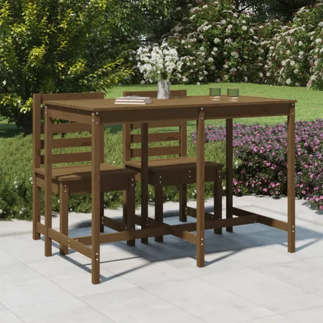 vidaXL Tuintafel 159,5x82,5x110 cm massief grenenhout honingbruin bruin, foto 2
