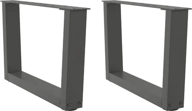 vidaXL Salontafelpoten - 2 - st - V-vormig - 60x(30-31,3) - cm - staal - zwart
