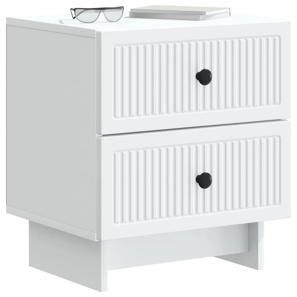 vidaXL Nachtkastje 2 st Wit 43 x 34,5 x 47,5 cm Bewerkt hout