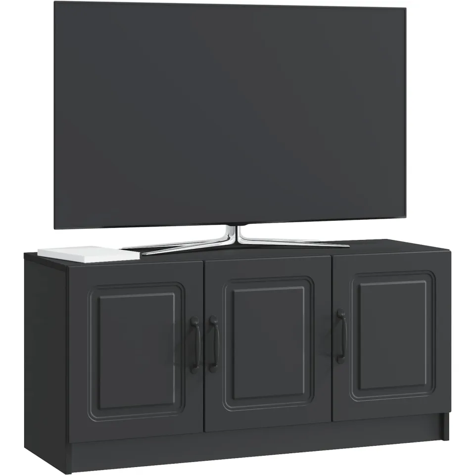 vidaXL TV-kast Zwart 99 x 34,5 x 47 cm Bewerkt hout
