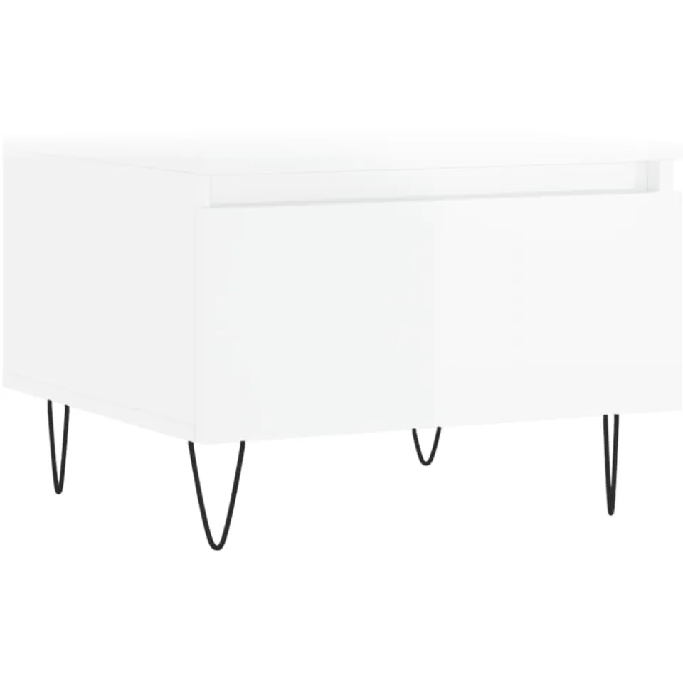 vidaXL Salontafels 2 st 50x46x35 cm bewerkt hout hoogglans wit