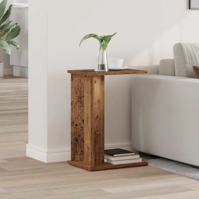 vidaXL Bijzettafel Oudhout 35 x 25 x 50 cm Bewerkt hout Bruin