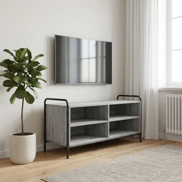 vidaXL Tv-meubel 140 x 39,5 x 50 cm Grijs Sonoma Bewerkt hout, foto 2