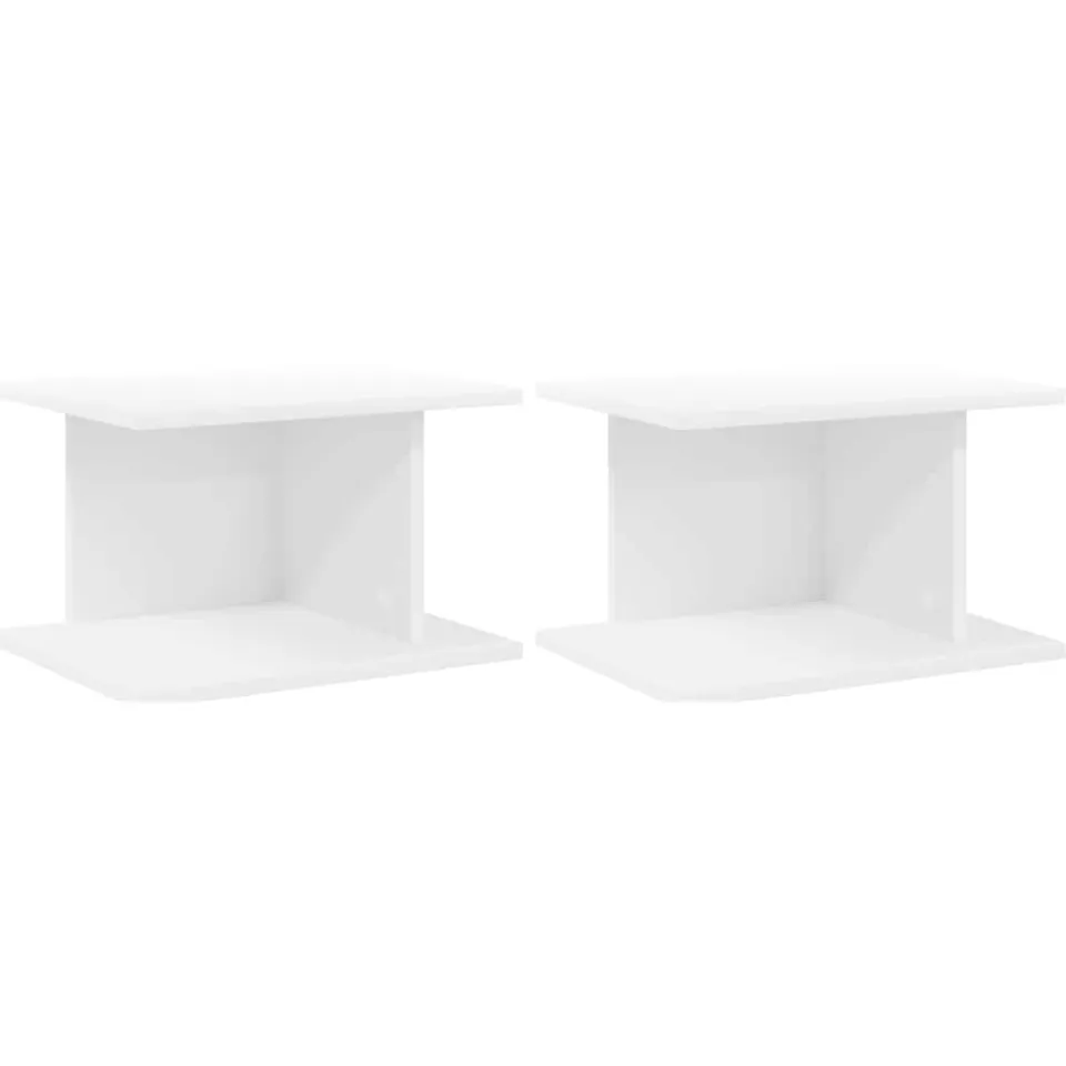 vidaXL Nachtkastje 2 st Wit 40 x 30 x 25 cm Bewerkt hout, foto 3