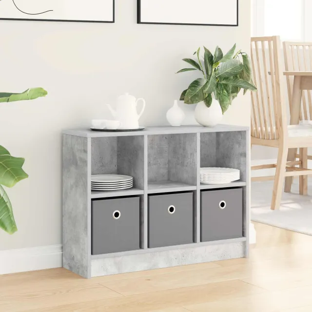 vidaXL Dressoir Beton Grijs 73,5 x 22,5 x 53,5 cm