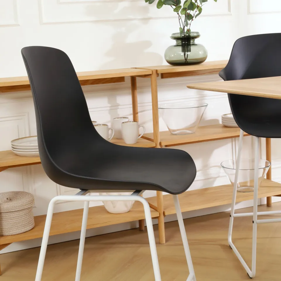 Nolon Nino-Pip barkruk zwart - wit onderstel - 65 cm, foto 2