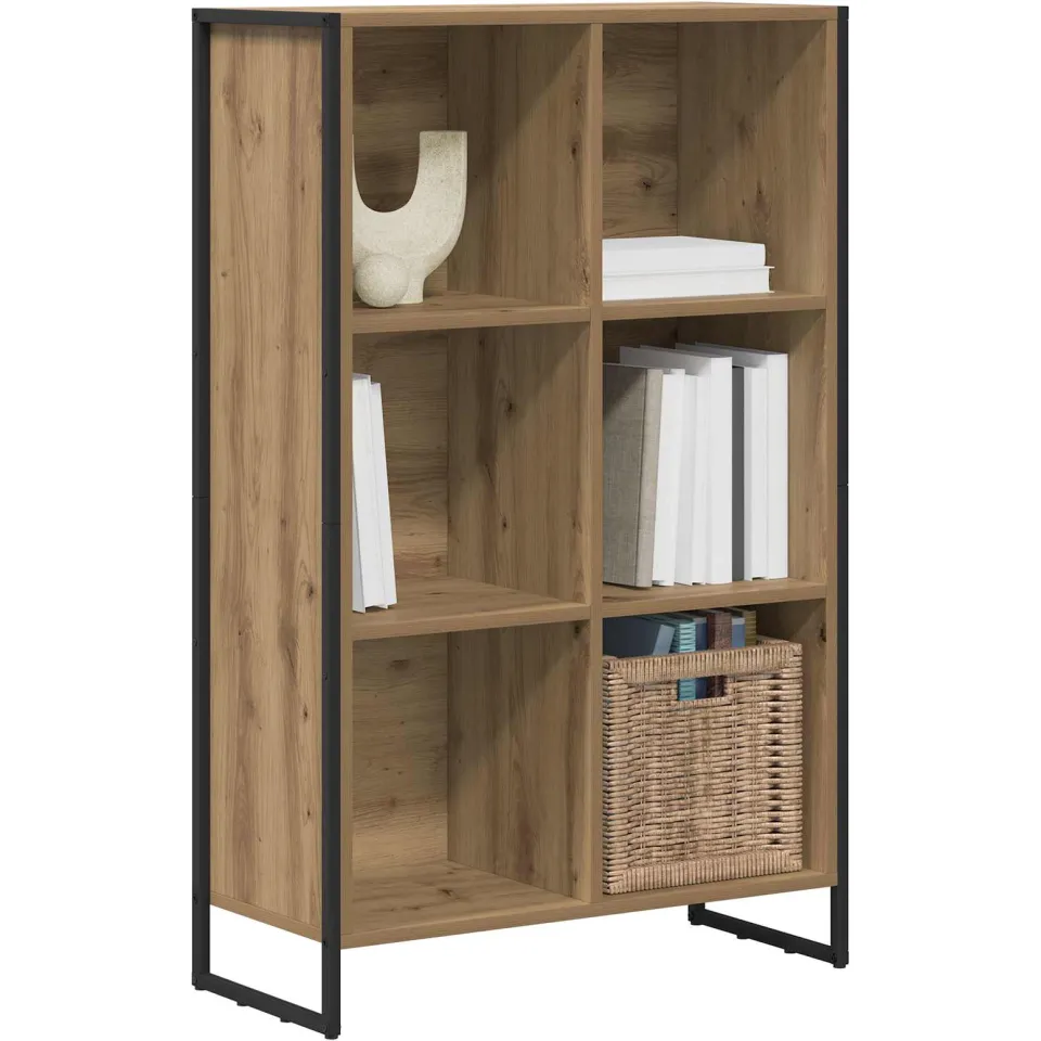vidaXL Boekenkast Artisanaal eiken 68 x 30 x 108 cm Bewerkt hout Bruin