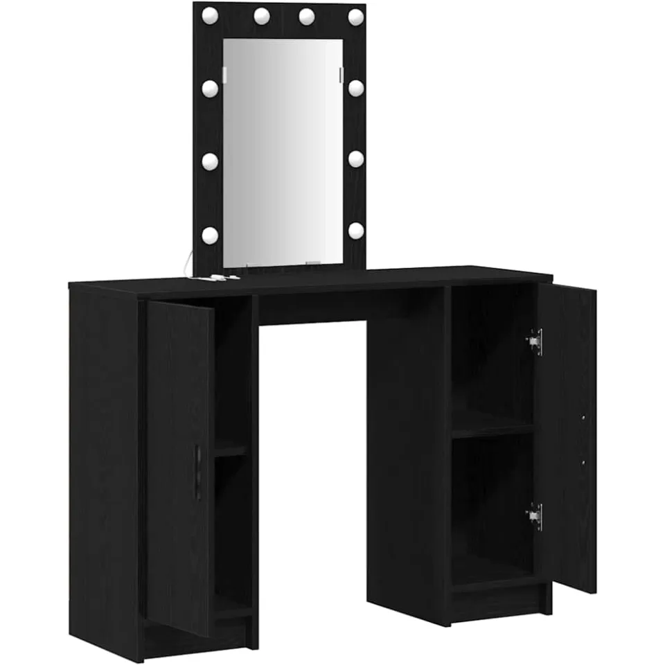 vidaXL Plafondtafel Zwart 102 x 33 x 135 cm Bewerkt hout, foto 3