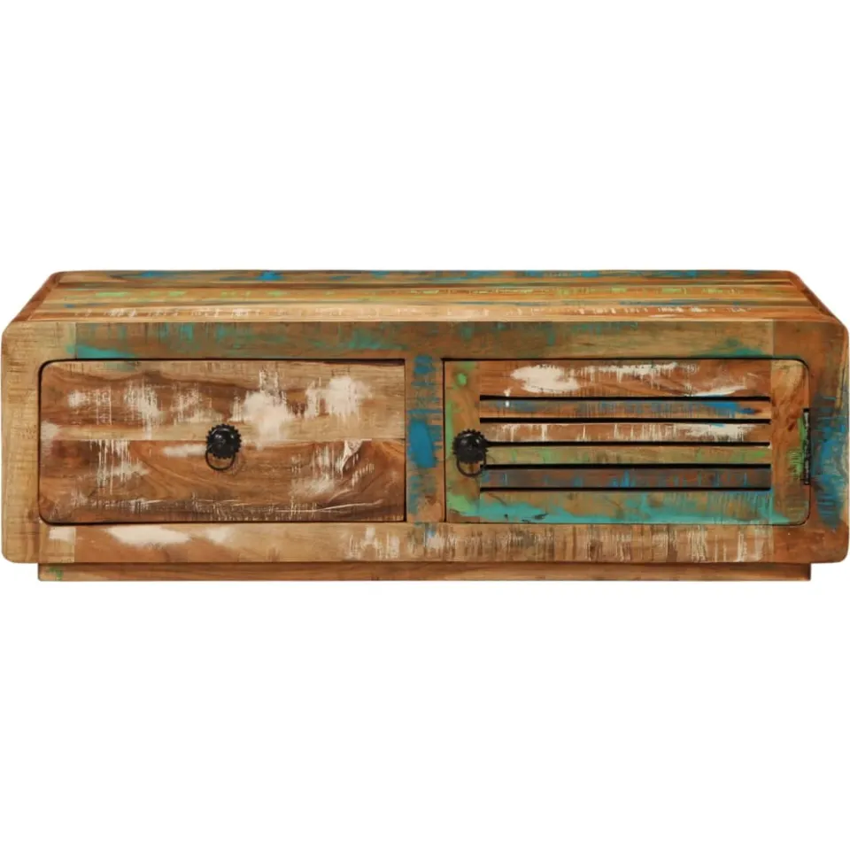 vidaXL Salontafel 89x55x29 cm massief gerecycled hout bruin, foto 2