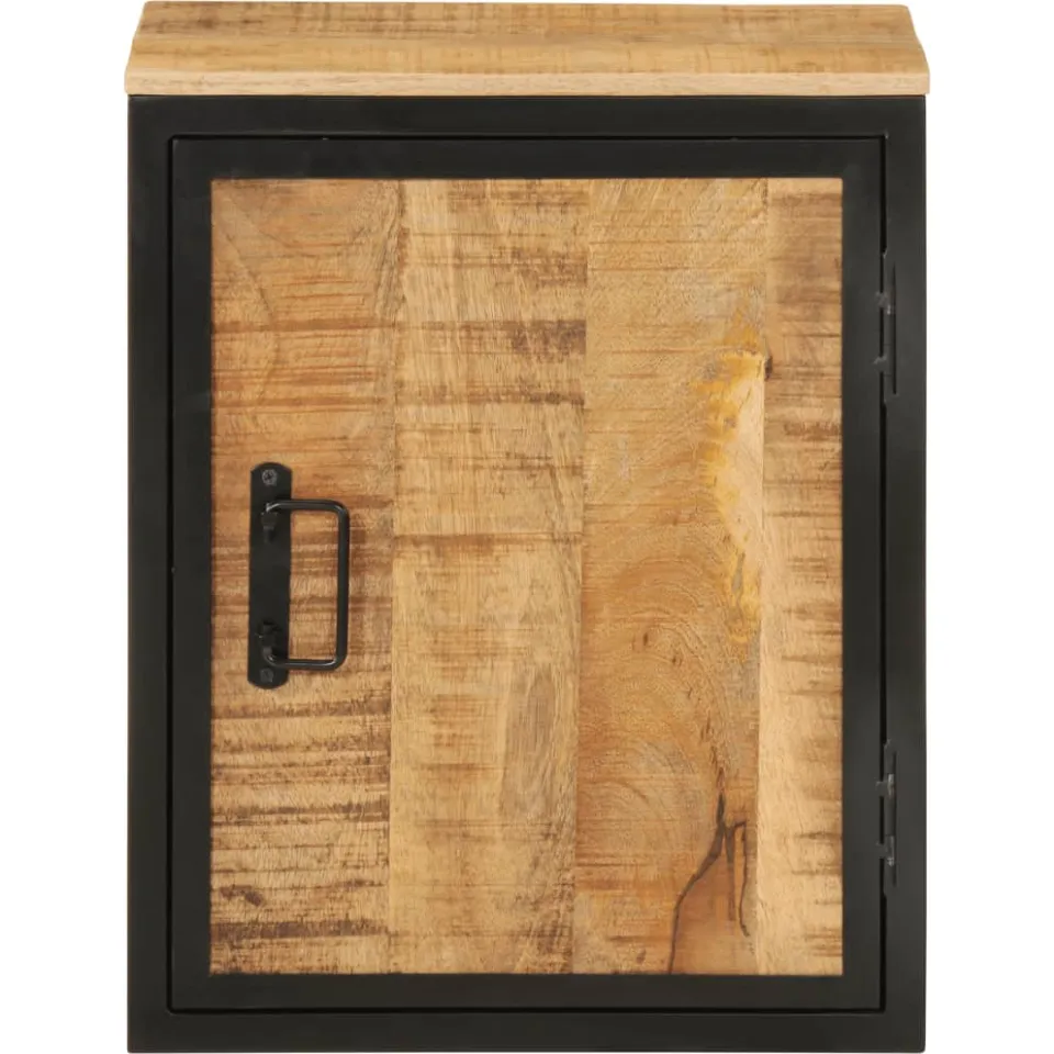 vidaXL Badkamerkast 40x30x50 cm massief mangohout en ijzer bruin, foto 3