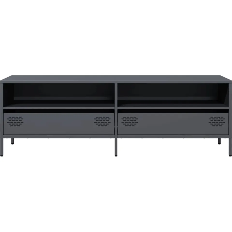 vidaXL Tv-meubel 135x39x43,5 cm koudgewalst staal antracietkleurig, foto 4