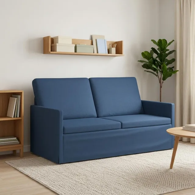 vidaXL 2-zits bank Blauw 150 x 81 x 82 cm Stof
