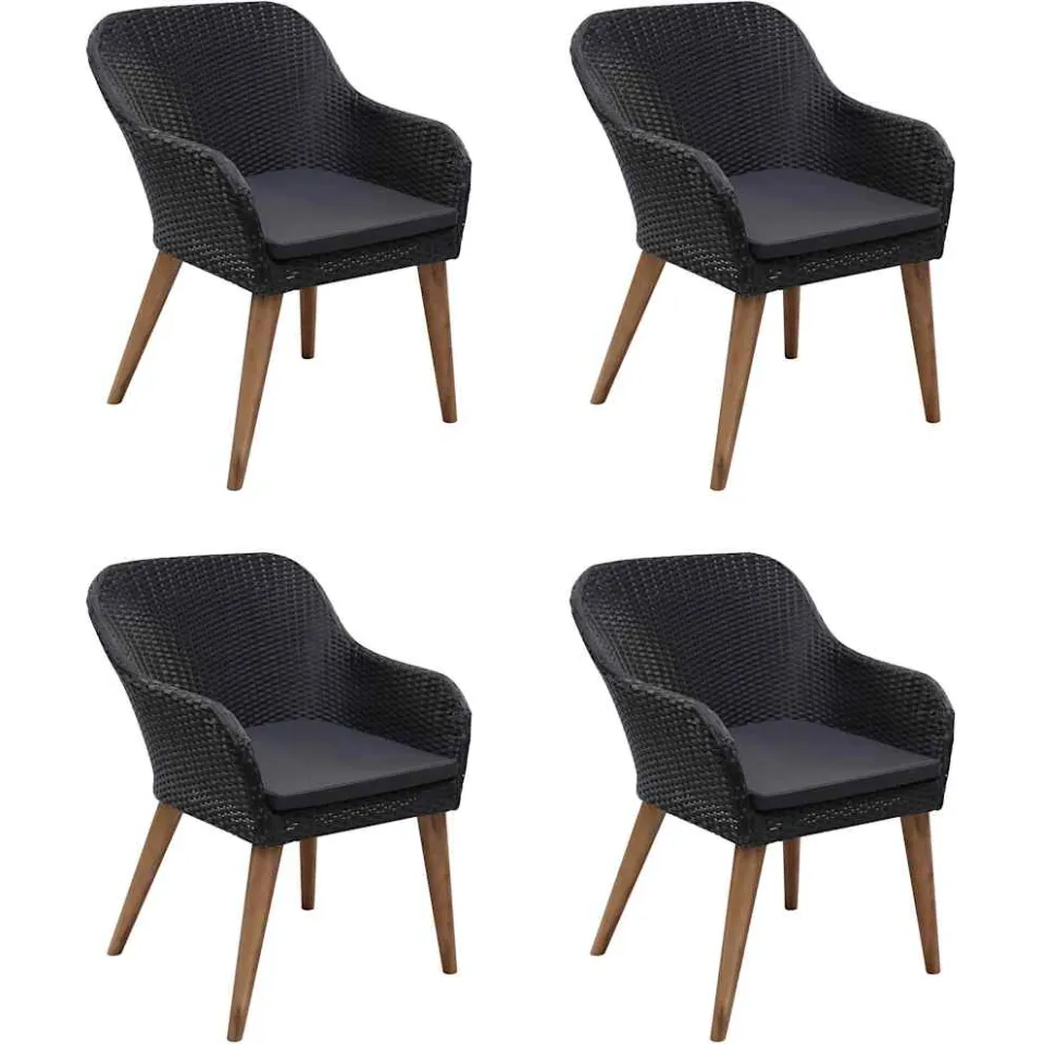 vidaXL 5-delige Tuinset zwart, foto 2