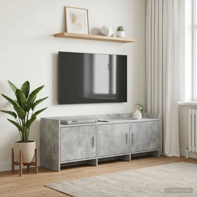 vidaXL TV-kast 130 x 33 x 47 cm Betongrijs Bewerkt hout grijs, foto 2