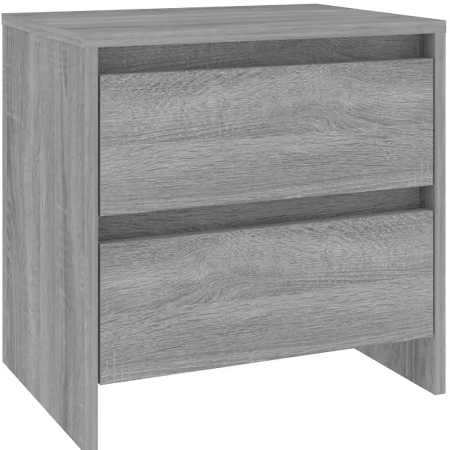 vidaXL Nachtkastjes 2st 45x34,5x44,5cm bewerkt hout grijs sonoma eiken, foto 4