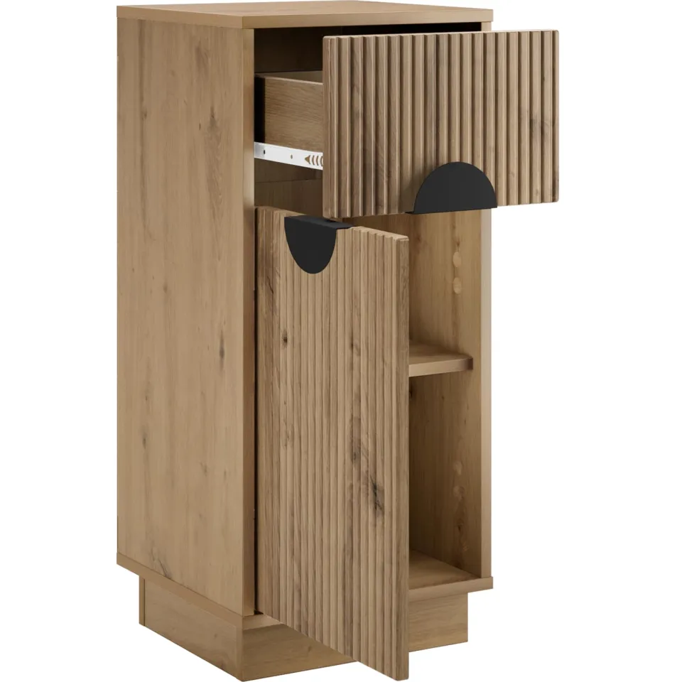 vidaXL Dressoir VENRAY Artisanaal eiken 35 x 33 x 77,5 cm Bewerkt hout