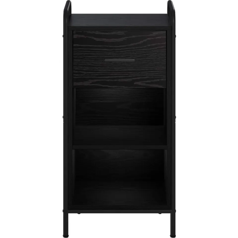 vidaXL Dressoir Zwart eiken 97 x 33 x 81 cm Bewerkt hout, foto 4