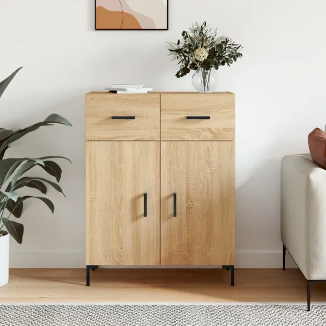 vidaXL Dressoir 69,5x34x90 cm bewerkt hout sonoma eikenkleurig, foto 2