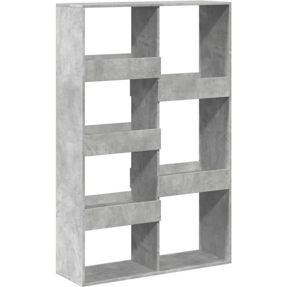 vidaXL kamerscherm 100x33x155,5 cm bewerkt hout betongrijs grijs, foto 3